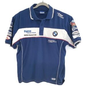 BMW Motorrad‎ Tyco TAS Racing Polo Shirt Mens Large Navy Official Merchandise